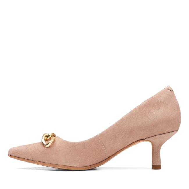 Clarks Violet55 Trim Pumps Damen Beige | CLK987BHG