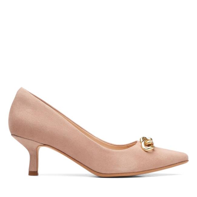 Clarks Violet55 Trim Pumps Damen Beige | CLK987BHG